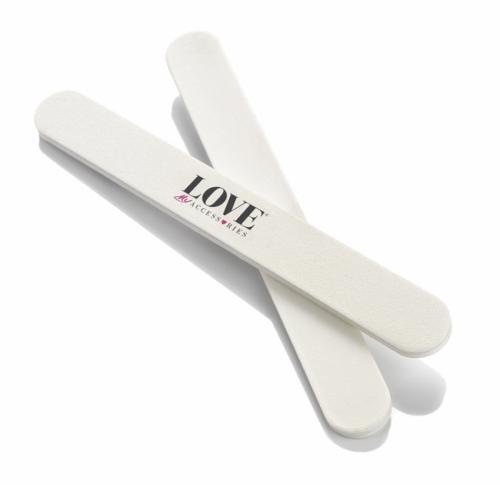 Custom Printed White Nail Files Foam Backed (18cm)