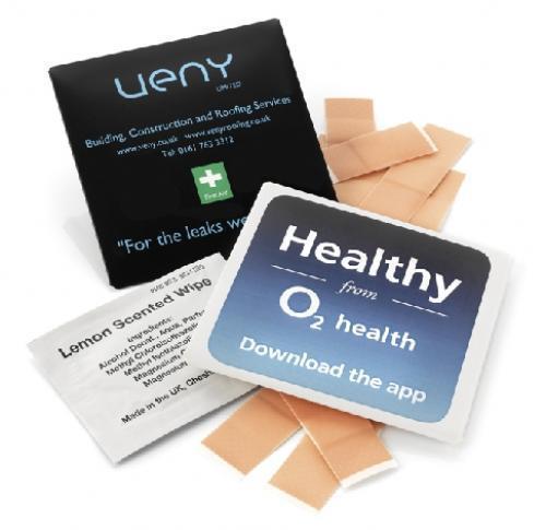 10 Plain Assorted Waterproof Plasters In A Printed Sleeve