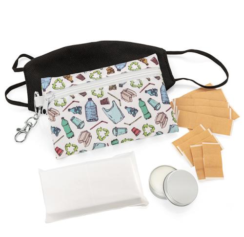 Walking Kit in a Handy Printed Pouch on a Clip