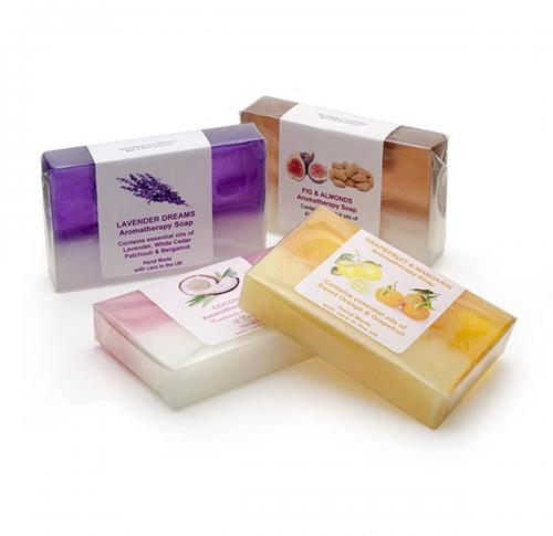 Custom Printed Hand Made Aromatherapy Soaps, 100g