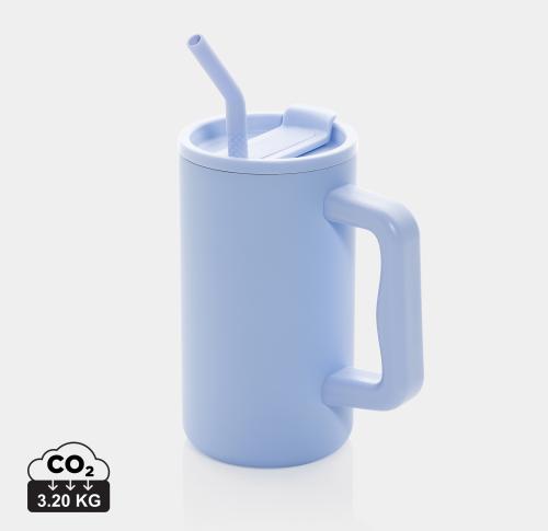 Cube RCS Certified Recycled Steel Mug 800ml Light Blue