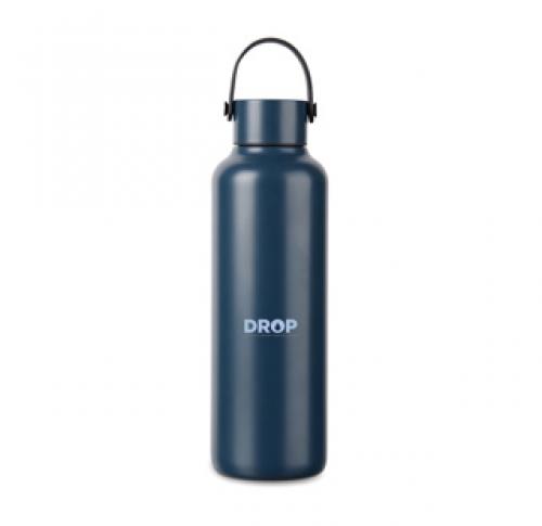 Custom VINGA Baltimore RCS Recycled SS Bottle 600 ML Navy