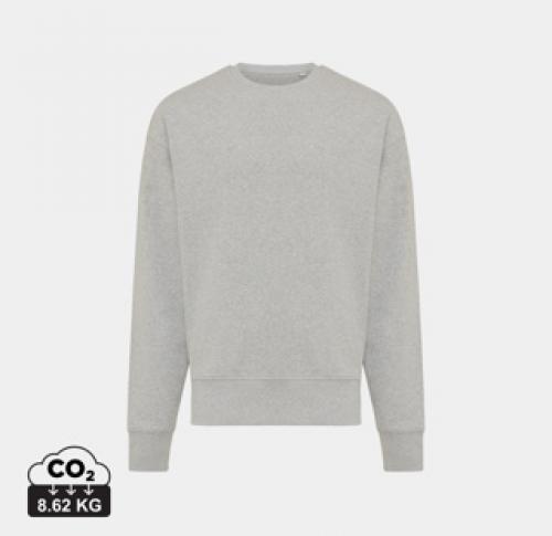 Iqoniq Kruger Relaxed Recycled Cotton Crew Neck Heather Grey