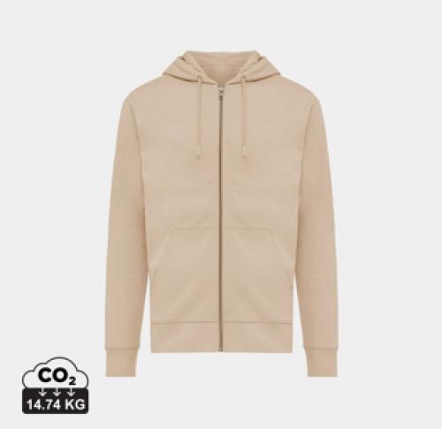 Iqoniq Abisko Recycled Cotton Zip Through Hoodie Desert