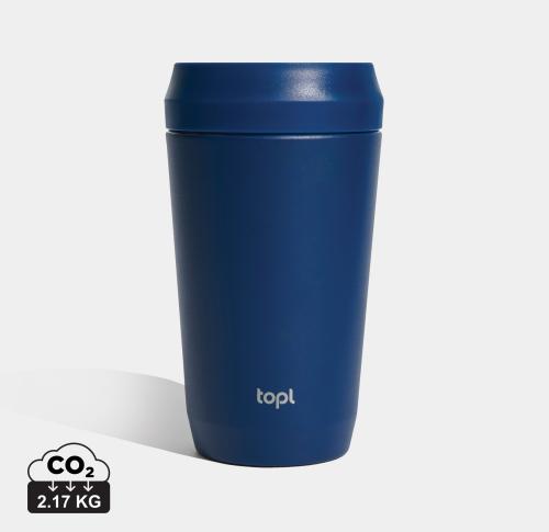 Promotional Topl Recycled Steel To Go Tumbler Patented 360 Lid 354ml - Navy Navy