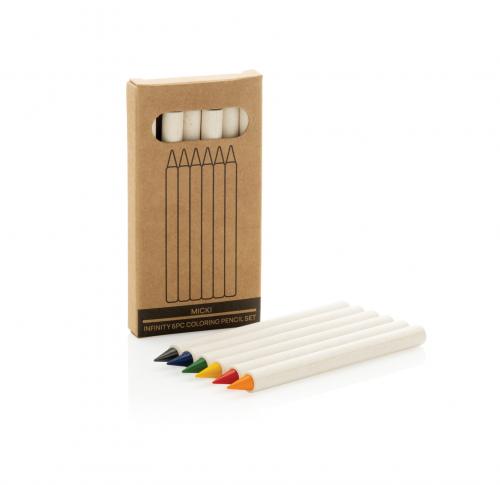 Printed Micki GRS Infinity 6pc Colouring Pencil Set White