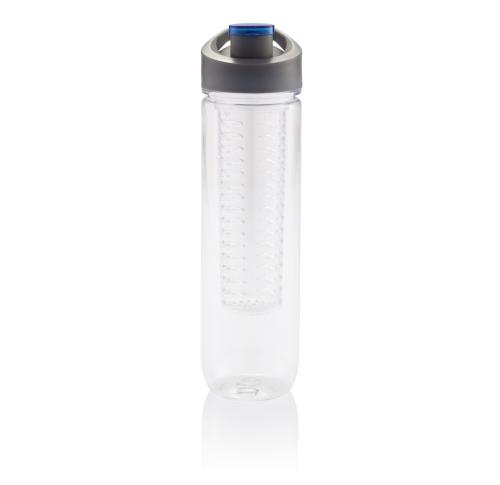 Printed Water Bottle With Fruit Infuser 800ml - Blue