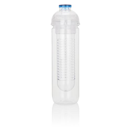 Printed Water Bottle With Fruit Infuser 500ml Blue