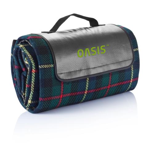 Custom Tartan Picnic Blankets Branded Logo