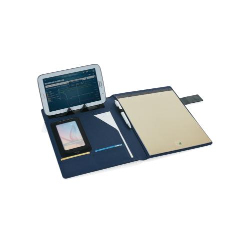 Custom Printed A4 Tech Portfolios Magnetic Closure Blue