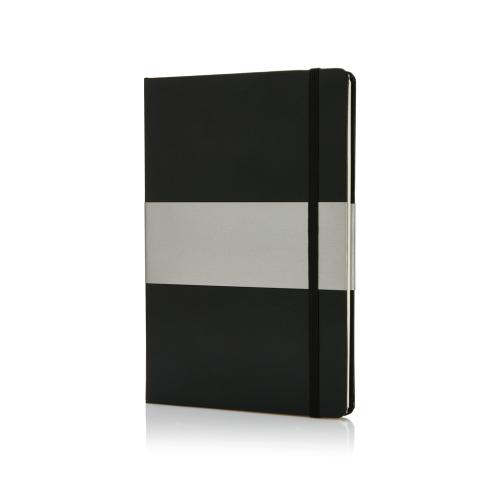 Printed Deluxe Hardcover A5 Notebook - Black