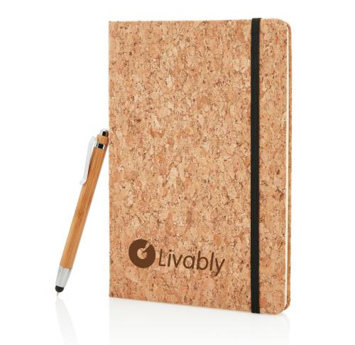 A5 Notebooks With Bamboo Pen Including Stylus Custom Logo