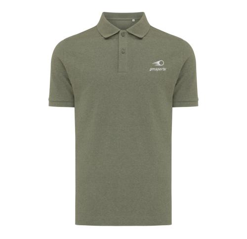 Iqoniq Yosemite recycled cotton pique polo - Heather Green heather green