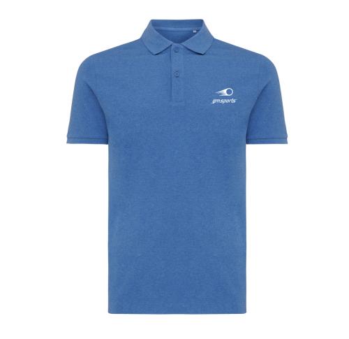 Iqoniq Yosemite recycled cotton pique polo - Heather Blue heather blue