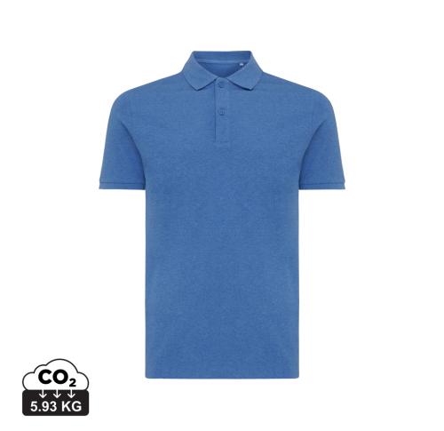 Iqoniq Yosemite recycled cotton pique polo - Heather Blue heather blue