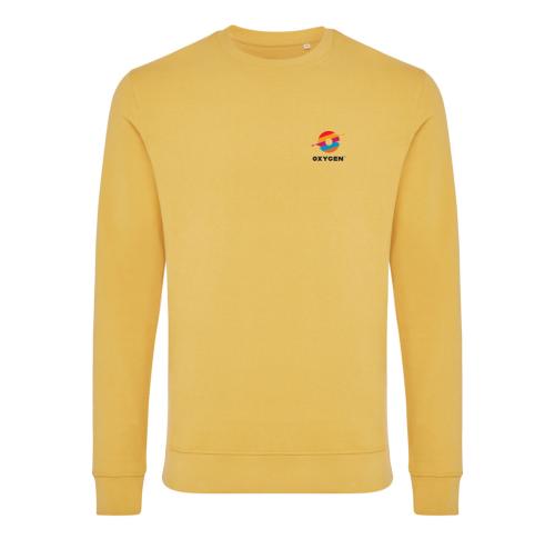 Iqoniq Zion recycled cotton crew neck - Yellow ochre yellow