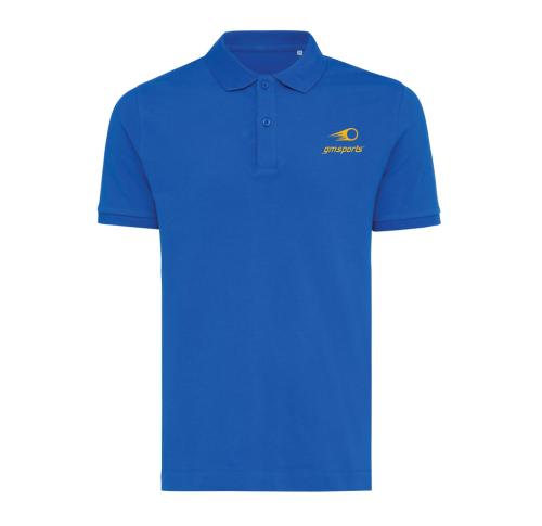 Iqoniq Yosemite recycled cotton pique polo royal blue