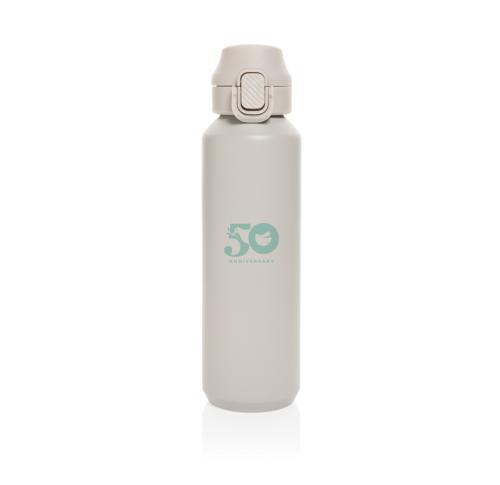Via RCS Re-steel lockable sport bottle 600ML - Beige beige