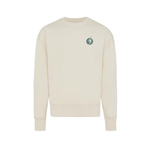 Custom Iqoniq Kruger relaxed recycled cotton crew neck natural raw