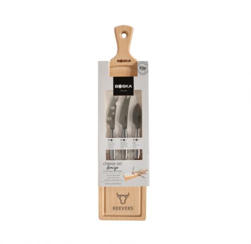 Promotional BOSKA Cheese Set Amigo brown, steel
