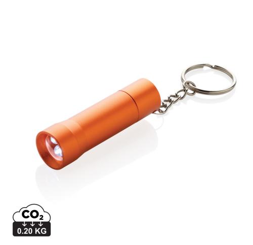 Flash RCS recycled aluminium keychain torch orange