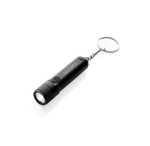 Gear X rechargeable ultra bright keychain torch black