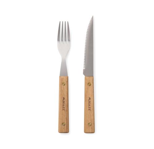VINGA Paso 8 pcs bbq cutlery set brown