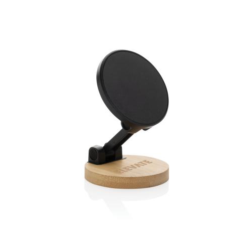 Magmount RCS recycled plastic and bamboo phone stand black, brown