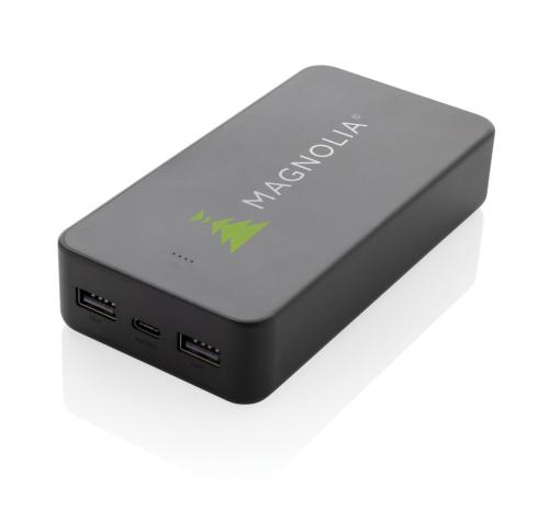 Boostcore RCS recycled plastic powerbank 20.000mAh USB C black