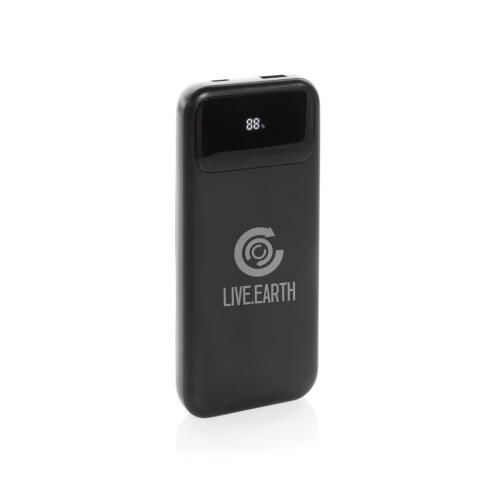 Custom Turbopack RCS rplastic powerbank 10.000 integrated cables black