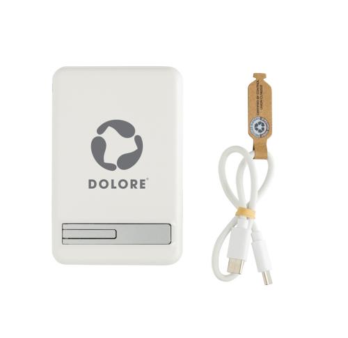 Zen RCS rplastic 5000 mah 5W magnetic bamboo powerbank white