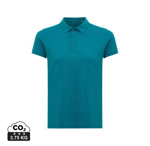 Iqoniq Yosemite women recycled cotton pique polo verdigris