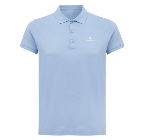 Iqoniq Yosemite women recycled cotton pique polo sky blue