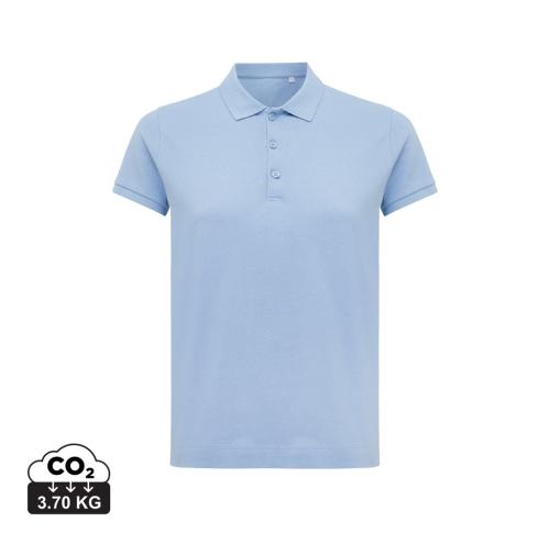 Iqoniq Yosemite women recycled cotton pique polo sky blue
