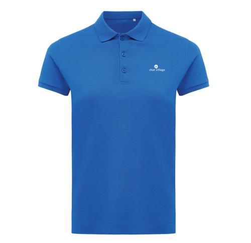 Iqoniq Yosemite women recycled cotton pique polo royal blue