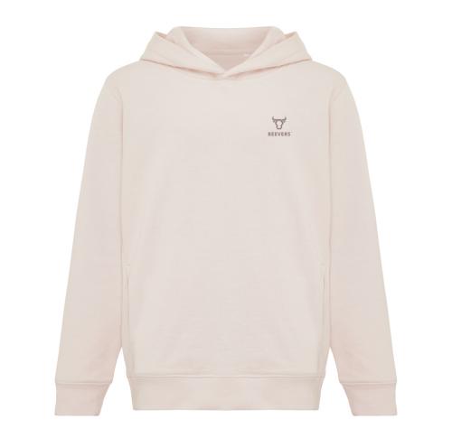 Iqoniq Yengo kids recycled cotton hoodie with sidepockets cloud pink