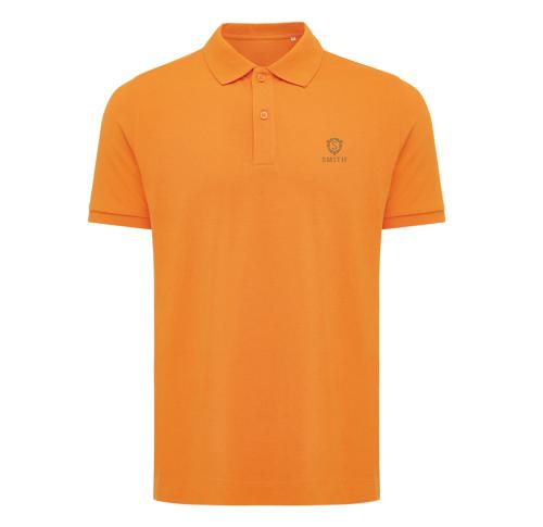 Iqoniq Yosemite recycled cotton pique polo orange