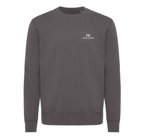 Iqoniq Kruger relaxed recycled cotton crew neck anthracite