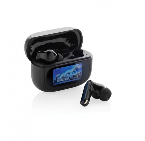 Airtune RCS recycled plastic ANC earbuds with touch screen black