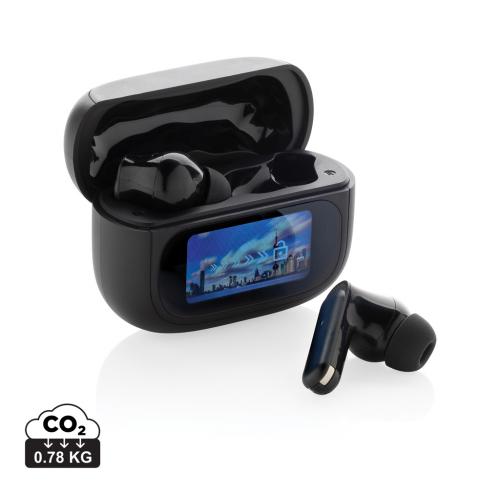 Airtune RCS recycled plastic ANC earbuds with touch screen black