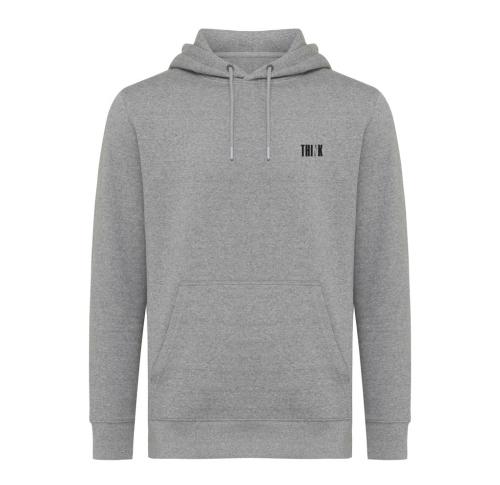 Iqoniq Rila lightweight recycled cotton hoodie light heather anthracite
