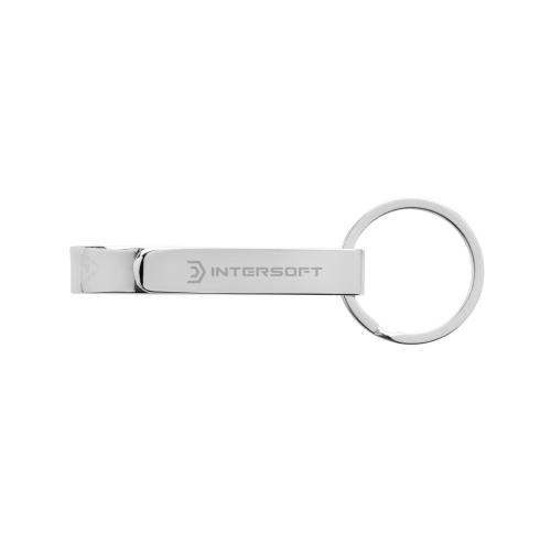 RCS recycled zinc alloy bottle opener keychain silver
