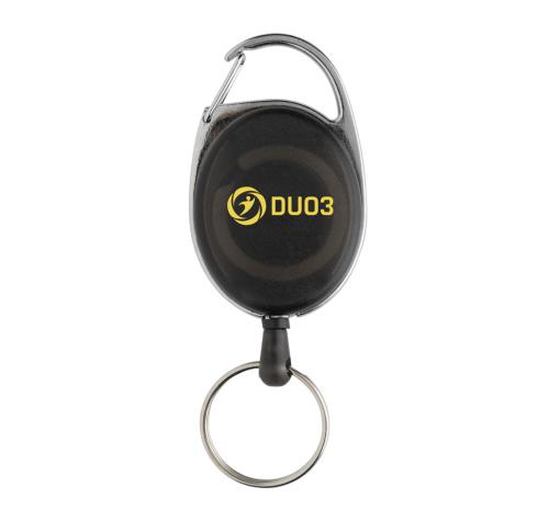 RCS recycled ABS roller clip keychain black