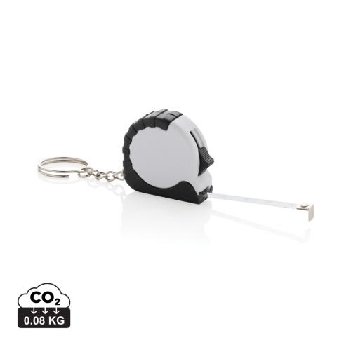 MeasureMate RCS reycled ABS 1 meter tape keychain white