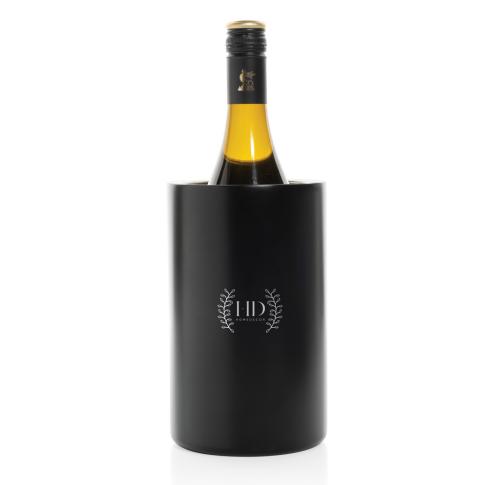 Vino RCS certified recycled stainless steel wine bucket black