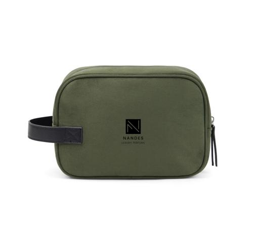 VINGA Marlow RCS recycled polyester toiletry bag green, black