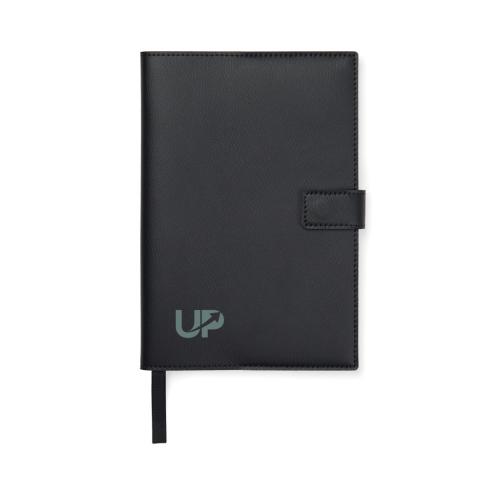 VINGA Timo PU RCS RPET notebook black Custom Logo