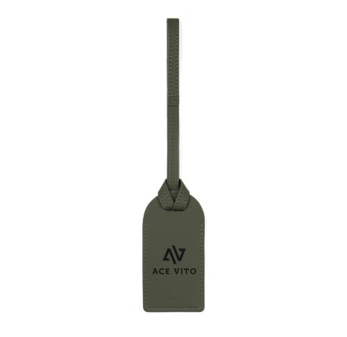 VINGA Baltimore RCS recycled polyester luggage tag green
