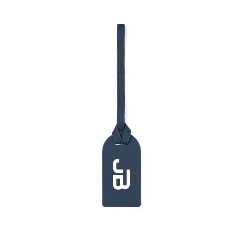 Promotional VINGA Baltimore RCS recycled polyester luggage tag navy