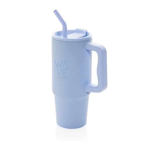 Embrace deluxe RCS recycled stainless steel tumbler 900ml light blue
